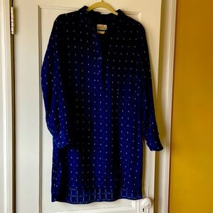 MARINE LAYER Kiki popover striped tunic shirt dress Medium